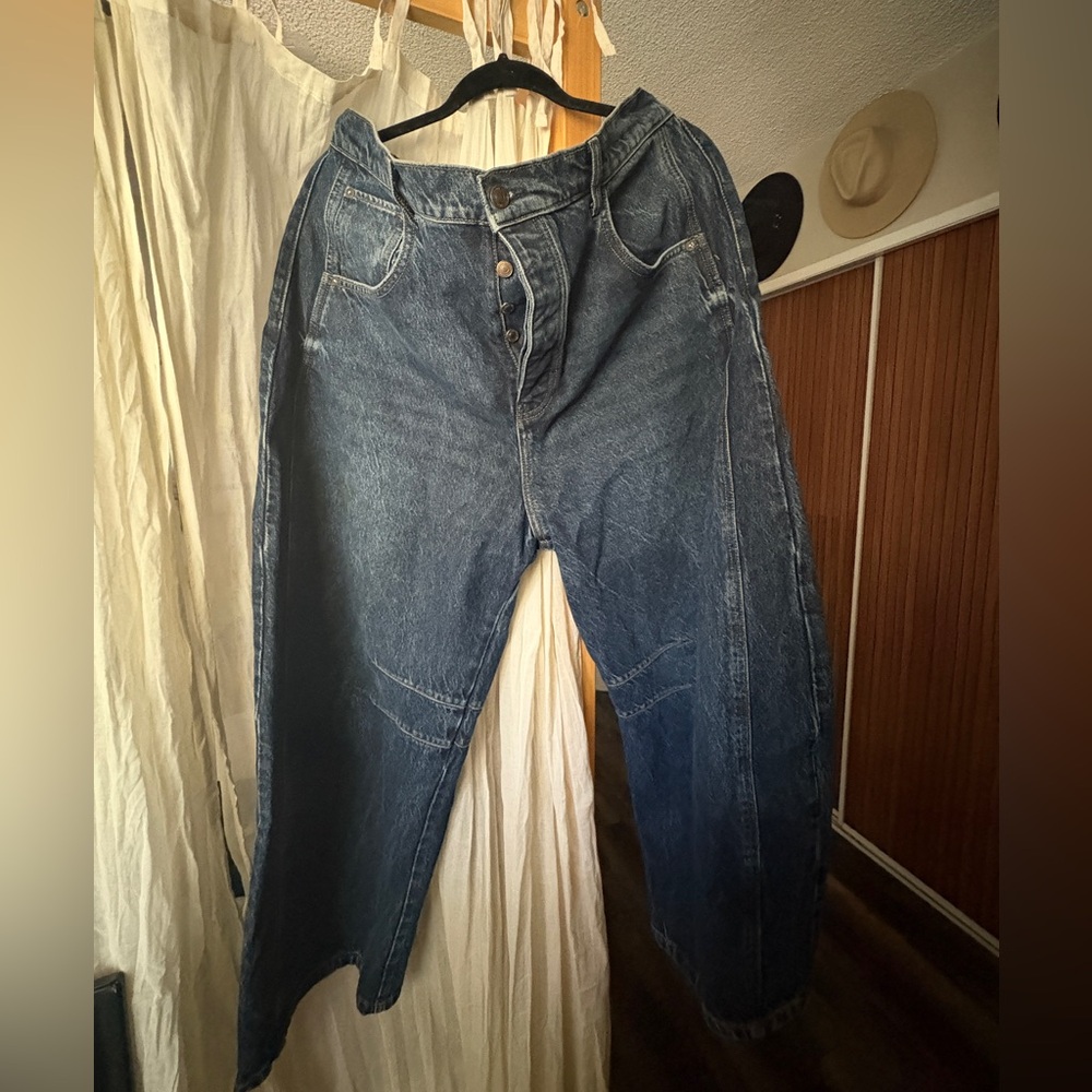 We The Free Good Luck Mid-rise Barrel Jeans